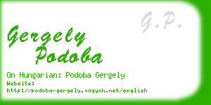 gergely podoba business card